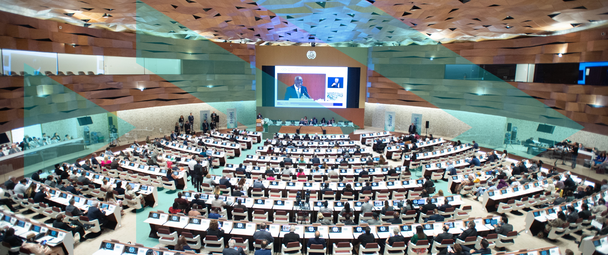 Participants sitting in the conference room 