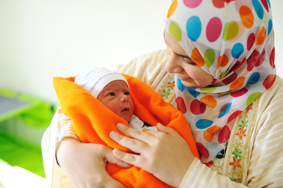 Social protection mother with baby