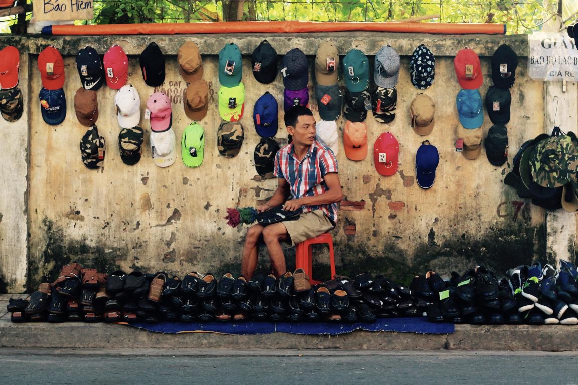 Hats vendor in Viet Nam