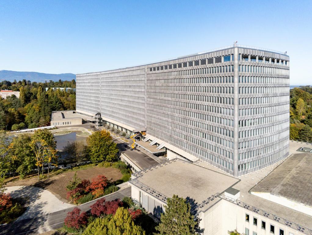 Arial shot of ILO Building