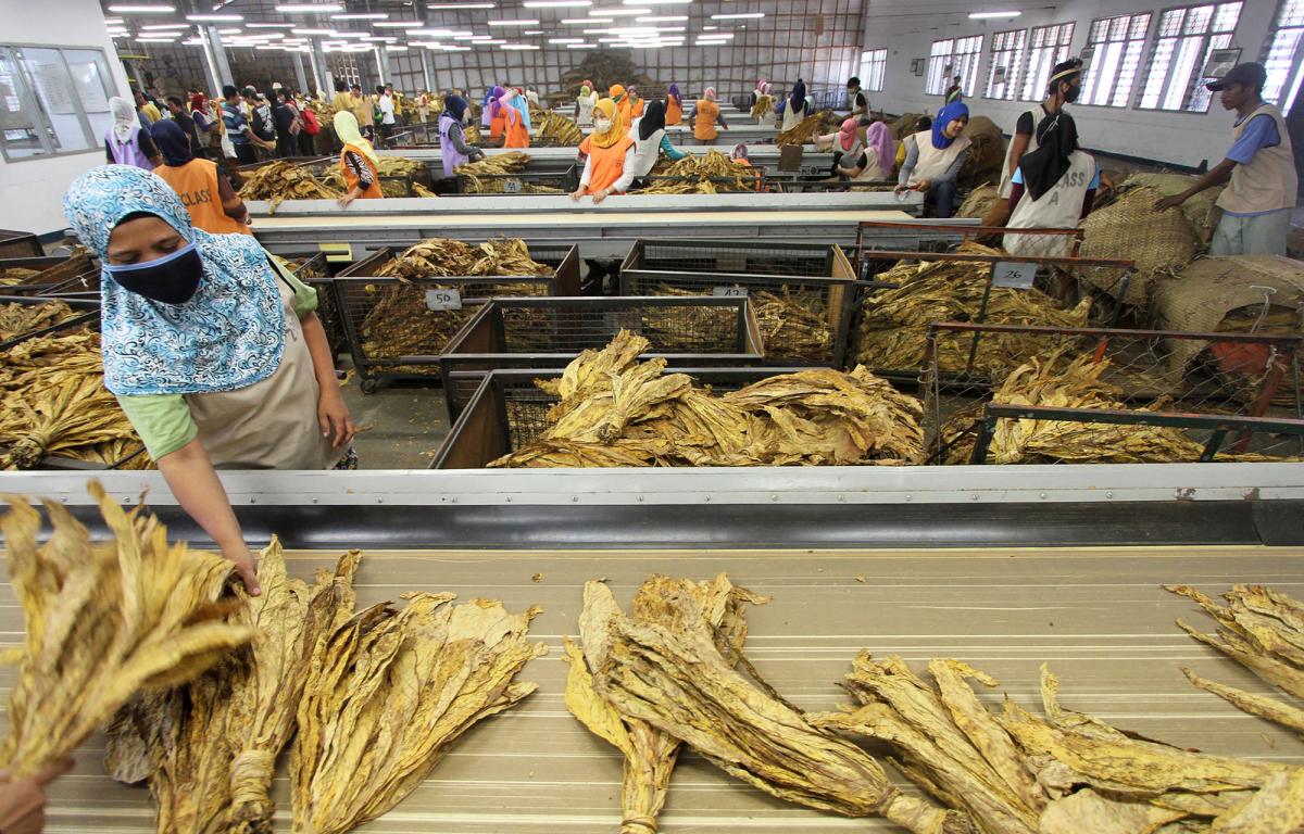 Factory workers in Indonesia