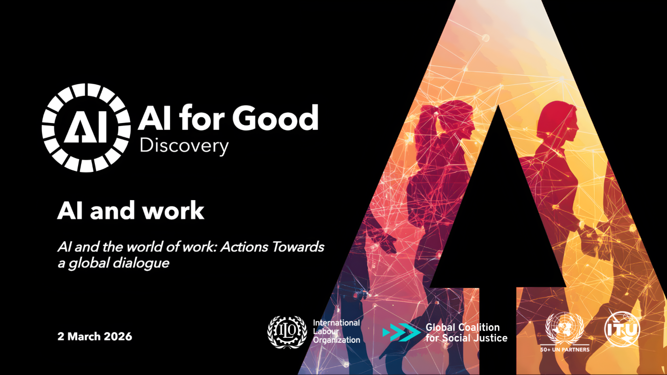 AI for good event flyer_AI and the world of work - actions towards a global dialogue