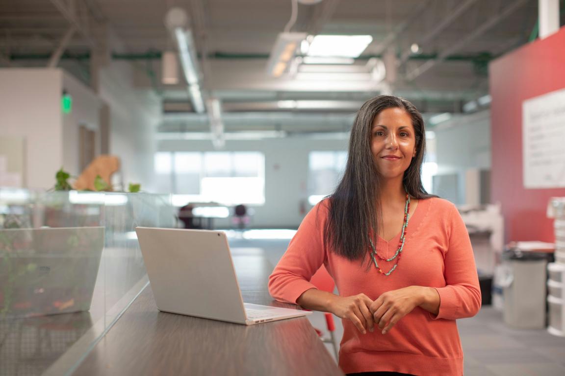 Woman at desk working in office