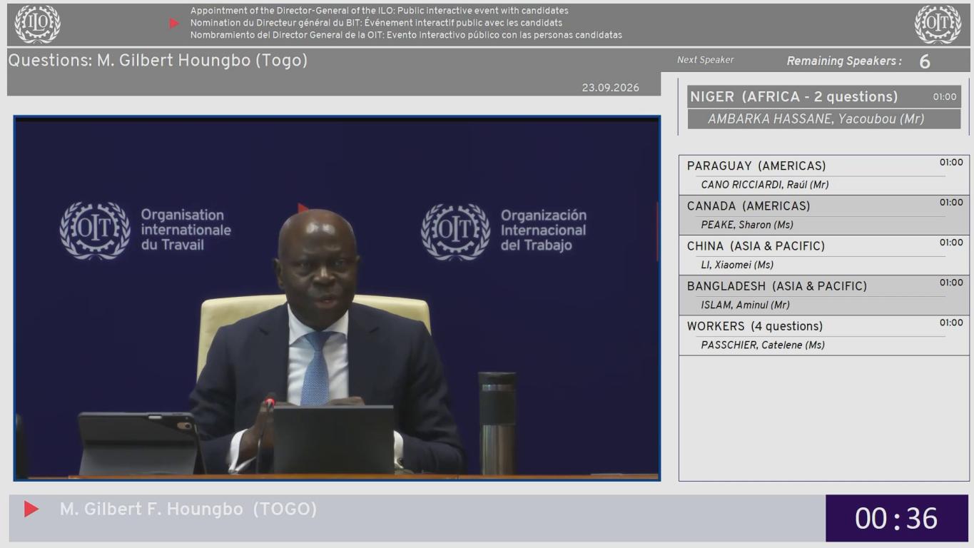 Public interactive event with Gilbert F. Houngbo