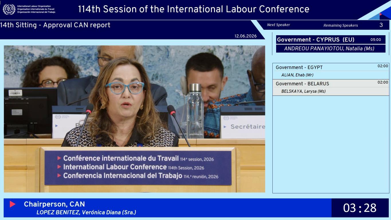 Closing of the 114th Session of the International Labour Conference