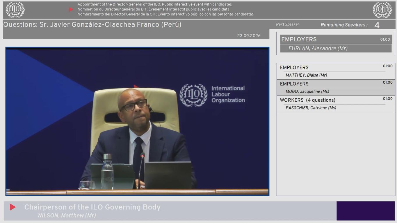 Public interactive event with Javier González-Olaechea Franco