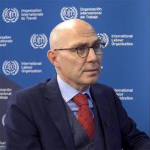 Still of Volker Türk UN High commissioner for Human rights in ILO interview